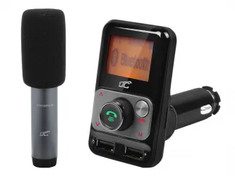 Transmiter samochodowy LTC TR225 Bluetooth 2xUSB 2.4A + mikrofon karaoke