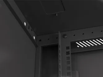 Szafa instalacyjna RACK V2 wisząca 19&#039;&#039; 6U 600x600 drzwi szklane Lanberg  - czarna