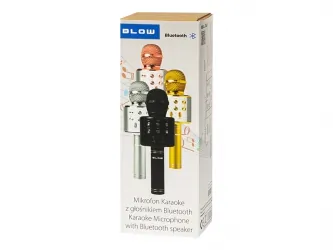 Bezprzewodowy mikrofon Bluetooth PRM402 BLOW srebrny karaoke 