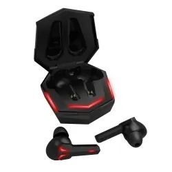 Bezprzewodowe podświetlane słuchawki bluetooth douszne TWS ART z mikrofonem czarne