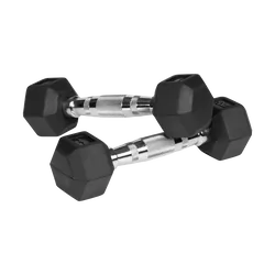 Hantle żeliwne gumowane HEX 2x 1kg REBEL ACTIVE