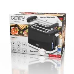 Toster na 2 kromki Camry CR 3218 czarny