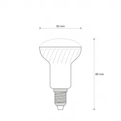 Żarówka "R50" LED ceramiczna E14 6W AC230V, 470 lm!,WW,blist
