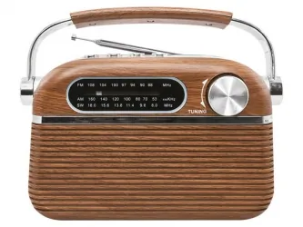 Przenośne radio retro LTC Nida Bluetooth z wbudowanym akumulatorem USB SD