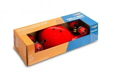 Deskorolka Caretero Toyz DEXTER + kask i ochraniacze - czerwona