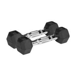 Hantle żeliwne gumowane HEX 2x 1kg REBEL ACTIVE