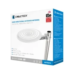 Antena dookólna DVB-T2 4K Cabletech ANT0670 wodoodporna zewnętrzna Filtr LTE