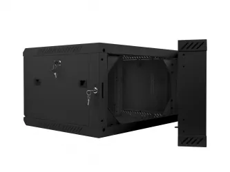 Szafa instalacyjna RACK wisząca dwusekcyjna 19'' 6U 600x600 drzwi szklane Lanberg  - czarna