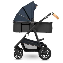 Wózek wielofunkcyjny LIONELO AMBER 2 w 1 spacerówka + gondola + torba + akcesoria - granatowy