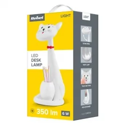 Lampka biurkowa LED dla dzieci Rebel kotek