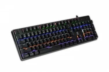 Klawiatura mechaniczna gamingowa podświetlana Rebeltec Imperator ALU mata mysz słuchawki mikrofon dla graczy