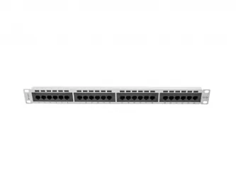 Patch panel 24x port 1U LANBERG do szafy RACK 19&quot; KAT.5E szary