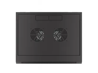 Szafa instalacyjna RACK wisząca 19'' 18U 570x450 drzwi szklane Lanberg - czarna