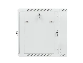 Szafa instalacyjna dwusekcyjna RACK wisząca 19'' 12U 600x600 drzwi szklane Lanberg - szara