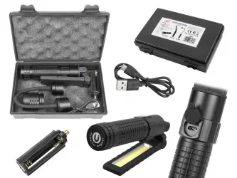 Latarka wielofunkcyjna 3w1 LTC LED + etui + akumulator