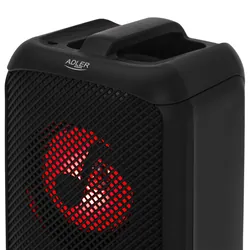 Podświetlany głośnik przenośny Bluetooth Adler AD 1903 SD USB AUX FM   mikrofon