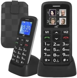 Telefon komórkowy dla seniora BT LTC MOB10 czarny SOS aparat + etui