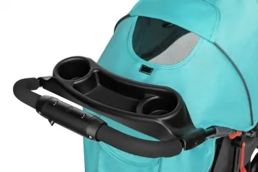 Wózek spacerowy LIONELO EMMA PLUS + tacka i uchwyt na kubek + torba - turkusowy