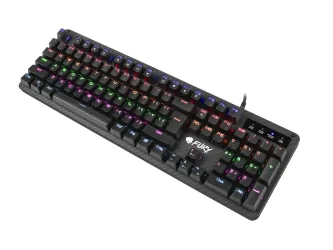 Klawiatura gamingowa dla graczy FURY TORNADO US mechaniczna podświetlenie JIXIAN BLUE