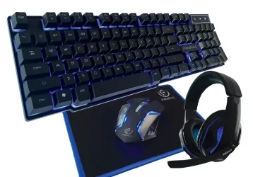 Zestaw dla graczy SHERMAN 4w1 klawiatura z podświetleniem LED + mysz + podkładka + słuchawki