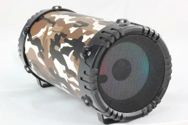 Rebeltec SoundTUBE 140 głośnik bluetooth radio MP3 SD USB AUX podświetlenie LED - moro