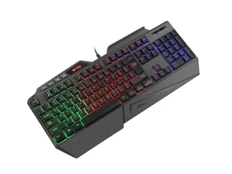 Klawiatura gamingowa podświetlana dla graczy FURY SKYRAIDER z podświetleniem + bezprzewodowa mysz FURY STALKER + mata LED 