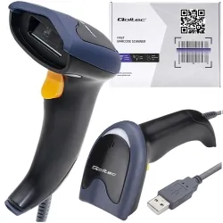 Laserowy czytnik kodów kreskowych 1D 2D Qoltec USB
