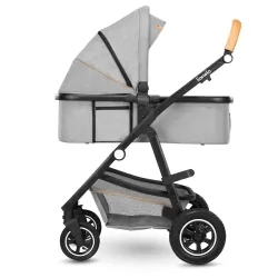 Wózek wielofunkcyjny LIONELO AMBER 2 w 1 spacerówka + gondola + torba + akcesoria - szary