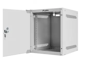 Szafa instalacyjna RACK wisząca 10&#039;&#039; 6U 280x310 drzwi szklane Lanberg (flat pack) - szara
