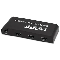 Aktywny rozdzielacz Splitter 2 x HDMI 4K x 2K Qoltec 6Gb/s 60Hz High stability