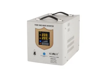 Awaryjne źródło zasilania KEMOT URZ3407 PROsinus-1200 przetwornica z czystym przebiegiem sinusoidalnym i funkcją ładowania 12V / 1200W biała