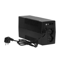 Zasilacz awaryjny komputerowy UPS REBEL Nanopower Plus 1000 offline 1000VA 600W LCD USB RJ45