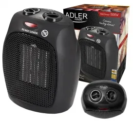 Termowentylator ceramiczny Adler AD 7702 zimny nadmuch 750W, 1500W