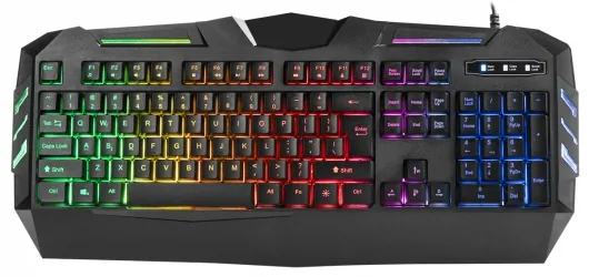 Zestaw gamingowy klawiatura podświetlana FURY SPITFIRE mysz mata RGB słuchawki mikrofon
