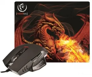 Optyczna podświetlana mysz dla graczy Rebeltec Red Dragon 2400 DPI