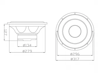 Głośnik niskotonowy uniwersalny BLOW Z-300 4Ohm 