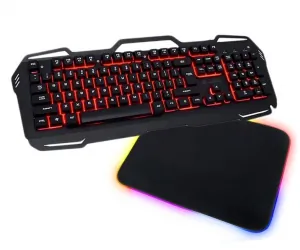 Zestaw Blow klawiatura z podświetleniem LED RED COLD STEEL + mysz + podkładka