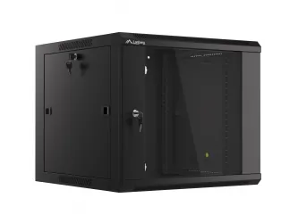 Szafa instalacyjna RACK wisząca 19&#039;&#039; 9U 570x600 drzwi szklane Lanberg  - czarna