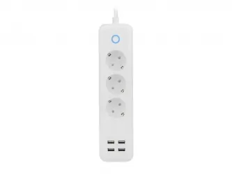 Listwa przedłużacz Smart Home Lanberg WiFi 1.8m 3x SCHUKO 10A + 4x USB 2.1A biała