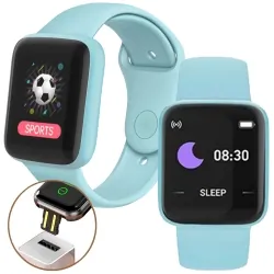 Zegarek smartwatch opaska sportowa Y68S - niebieski