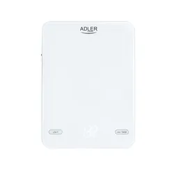 Elektroniczna waga kuchenna szklana Adler AD 3177b do 10 kg ładowana przez USB - biała