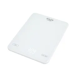 Elektroniczna waga kuchenna szklana Adler AD 3177b do 10 kg ładowana przez USB - biała