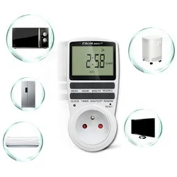 Elektroniczny programator czasowy PC0628 Qoltec 3680W 16A LCD