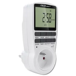 Elektroniczny programator czasowy PC0628 Qoltec 3680W 16A LCD