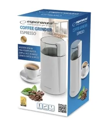 Elektryczny młynek do kawy Esperanza ESPRESSO 160W - biały