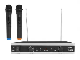 System mikrofonów bezprzewodowych LTC MIC02 2x mikrofon + stacja