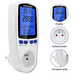 Watomierz licznik zużycia energii PM0626 Qoltec 3680W 16A LCD