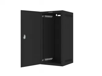 Szafa instalacyjna RACK wisząca 10'' 12U 280x310 drzwi metalowe Lanberg - czarna