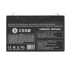 Akumulator żelowy CSSB 6V 14Ah