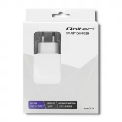 Ładowarka sieciowa Qoltec 45W 5-20V 2-3A USB-C PD biała